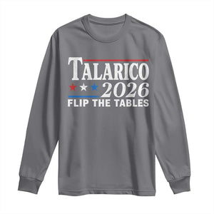 James Talarico 2026 Flip The Tables Long Sleeve Shirt Texas Senate TS11 Charcoal Print Your Wear