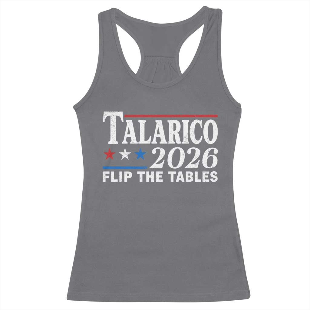 James Talarico 2026 Flip The Tables Racerback Tank Top Texas Senate TS11 Charcoal Print Your Wear