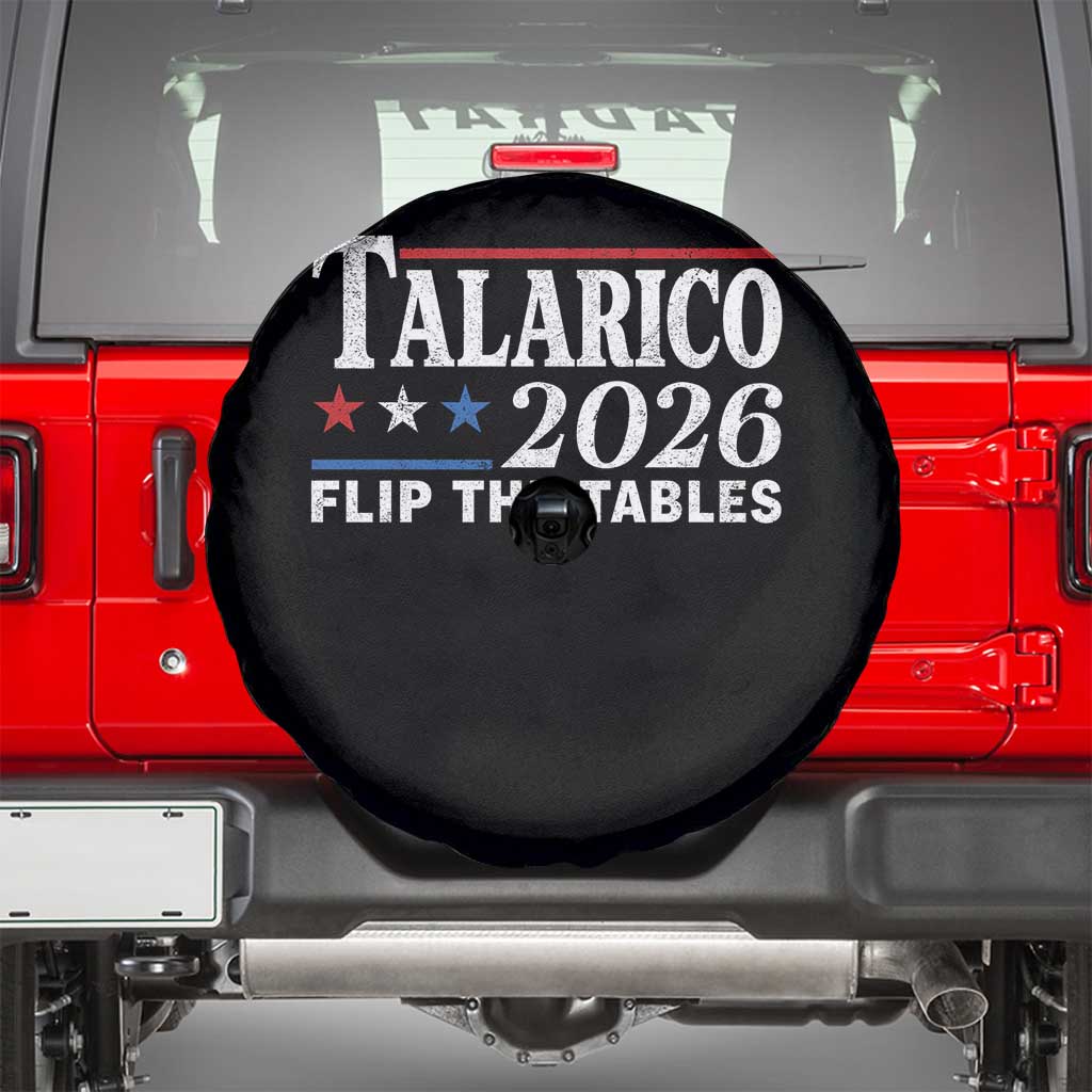 James Talarico 2026 Flip The Tables Spare Tire Cover Texas Senate TS11 Black Print Your Wear