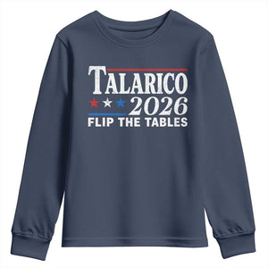 James Talarico 2026 Flip The Tables Youth Sweatshirt Texas Senate TS11 Navy Print Your Wear