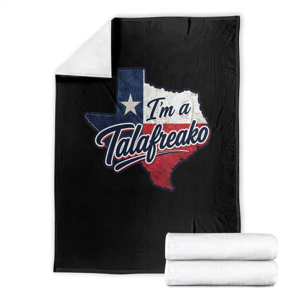 I Am A Talafreako James Talarico Throw Blanket US Senate Vintage Texas Map TS11 Black Print Your Wear