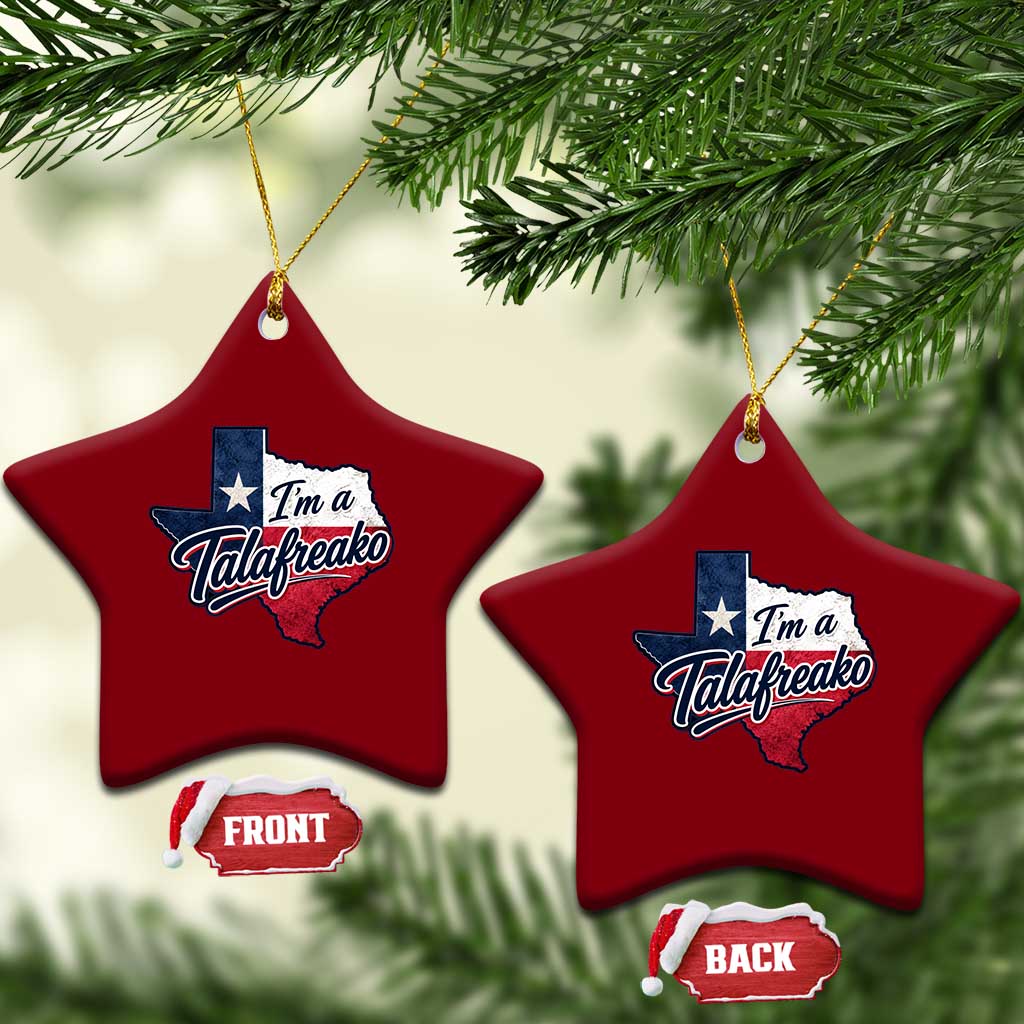 I Am A Talafreako James Talarico Ceramic Ornament US Senate Vintage Texas Map TS11 Print Your Wear