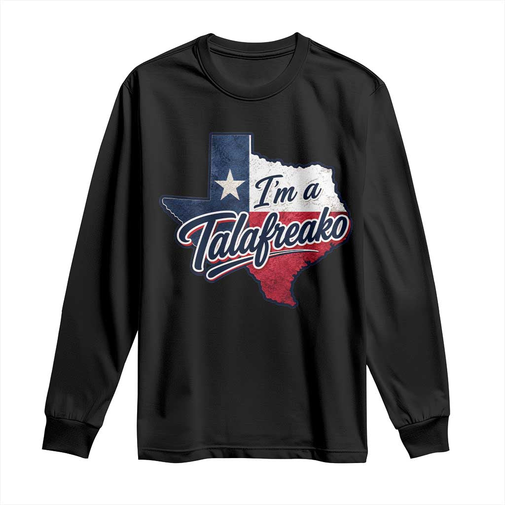 I Am A Talafreako James Talarico Long Sleeve Shirt US Senate Vintage Texas Map TS11 Black Print Your Wear