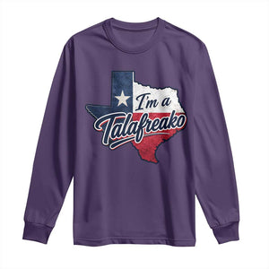 I Am A Talafreako James Talarico Long Sleeve Shirt US Senate Vintage Texas Map TS11 Purple Print Your Wear