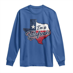I Am A Talafreako James Talarico Long Sleeve Shirt US Senate Vintage Texas Map TS11 Royal Blue Print Your Wear