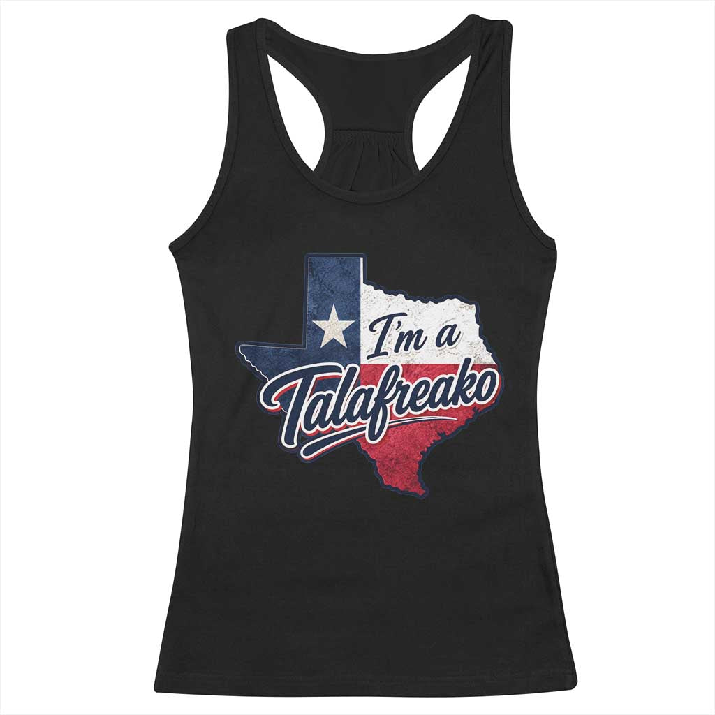 I Am A Talafreako James Talarico Racerback Tank Top US Senate Vintage Texas Map TS11 Black Print Your Wear