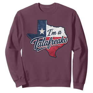 I Am A Talafreako James Talarico Sweatshirt US Senate Vintage Texas Map TS11 Maroon Print Your Wear
