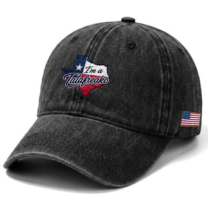 I Am A Talafreako James Talarico Washed Cotton Baseball Cap US Senate Vintage Texas Map TS11 Print Your Wear