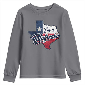 I Am A Talafreako James Talarico Youth Sweatshirt US Senate Vintage Texas Map TS11 Charcoal Print Your Wear