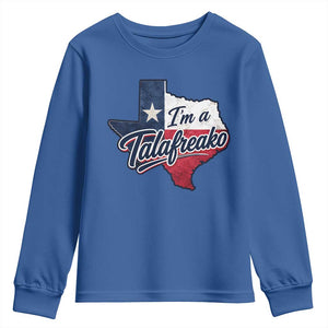 I Am A Talafreako James Talarico Youth Sweatshirt US Senate Vintage Texas Map TS11 Royal Blue Print Your Wear
