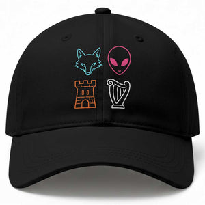 Fox Alien Castle Harp Retro Baseball Cap San Antonio Texas Sports TS11 Print Your Wear