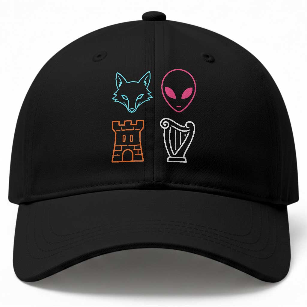 Fox Alien Castle Harp Retro Baseball Cap San Antonio Texas Sports TS11 Print Your Wear