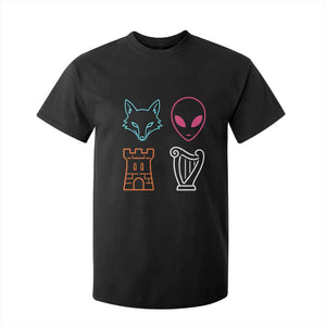 Fox Alien Castle Harp Retro T Shirt For Kid San Antonio Texas Sports TS11 Black Print Your Wear