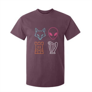 Fox Alien Castle Harp Retro T Shirt For Kid San Antonio Texas Sports TS11 Maroon Print Your Wear