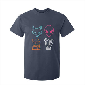 Fox Alien Castle Harp Retro T Shirt For Kid San Antonio Texas Sports TS11 Navy Print Your Wear