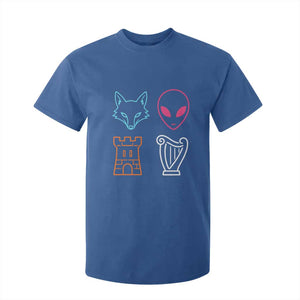 Fox Alien Castle Harp Retro T Shirt For Kid San Antonio Texas Sports TS11 Royal Blue Print Your Wear