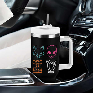 Fox Alien Castle Harp Retro Tumbler With Handle San Antonio Texas Sports TS11 Print Your Wear