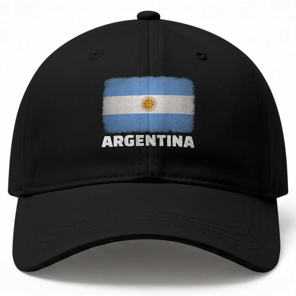 Vintage Argentina Flag Sun of May Argentinian Souvenir Baseball Cap TS11 Print Your Wear