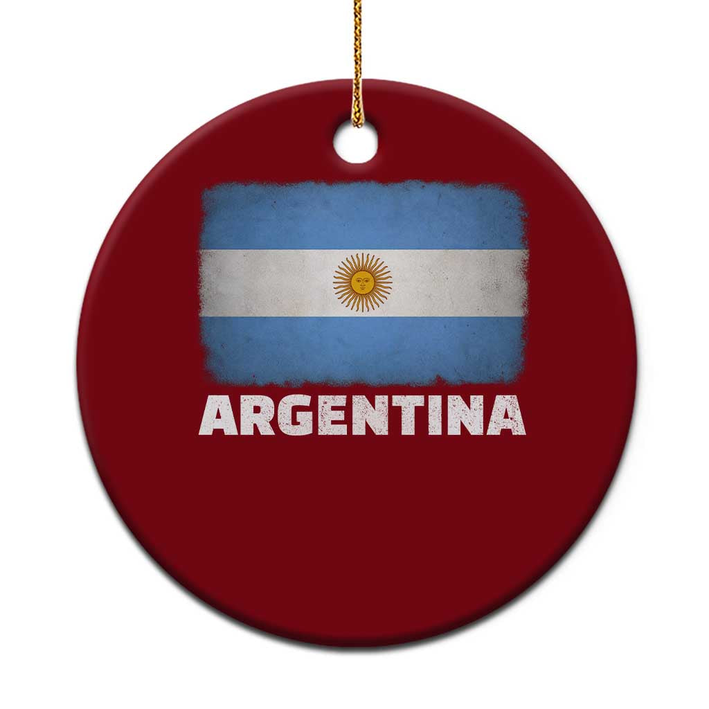 Vintage Argentina Flag Sun of May Argentinian Souvenir Ceramic Ornament TS11 1pc Red Print Your Wear
