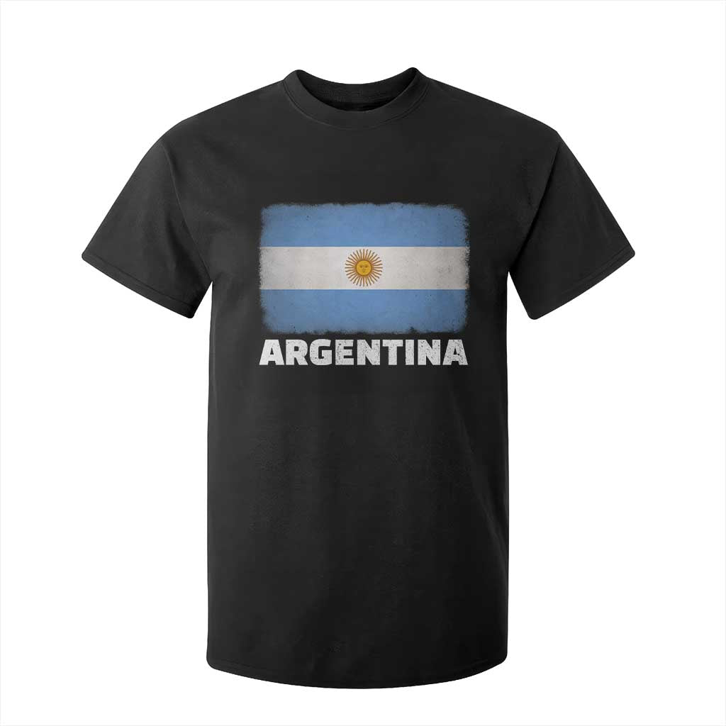 Vintage Argentina Flag Sun of May Argentinian Souvenir T Shirt For Kid TS11 Black Print Your Wear