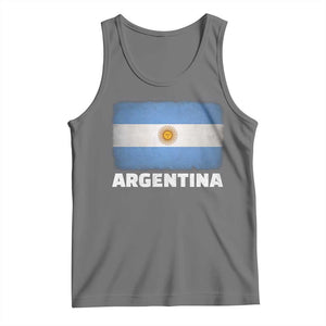 Vintage Argentina Flag Sun of May Argentinian Souvenir Tank Top TS11 Black Heather Print Your Wear