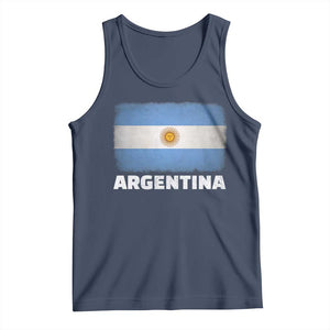 Vintage Argentina Flag Sun of May Argentinian Souvenir Tank Top TS11 Navy Print Your Wear
