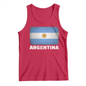 Vintage Argentina Flag Sun of May Argentinian Souvenir Tank Top TS11 Red Print Your Wear
