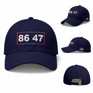 Vintage 8647 Baseball Cap US Political FDT Stars And Stripes TS11 Baseball Cap Universal Fit Dark Blue Print Your Wear