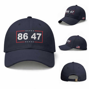 Vintage 8647 Baseball Cap US Political FDT Stars And Stripes TS11 Baseball Cap Universal Fit Navy Print Your Wear