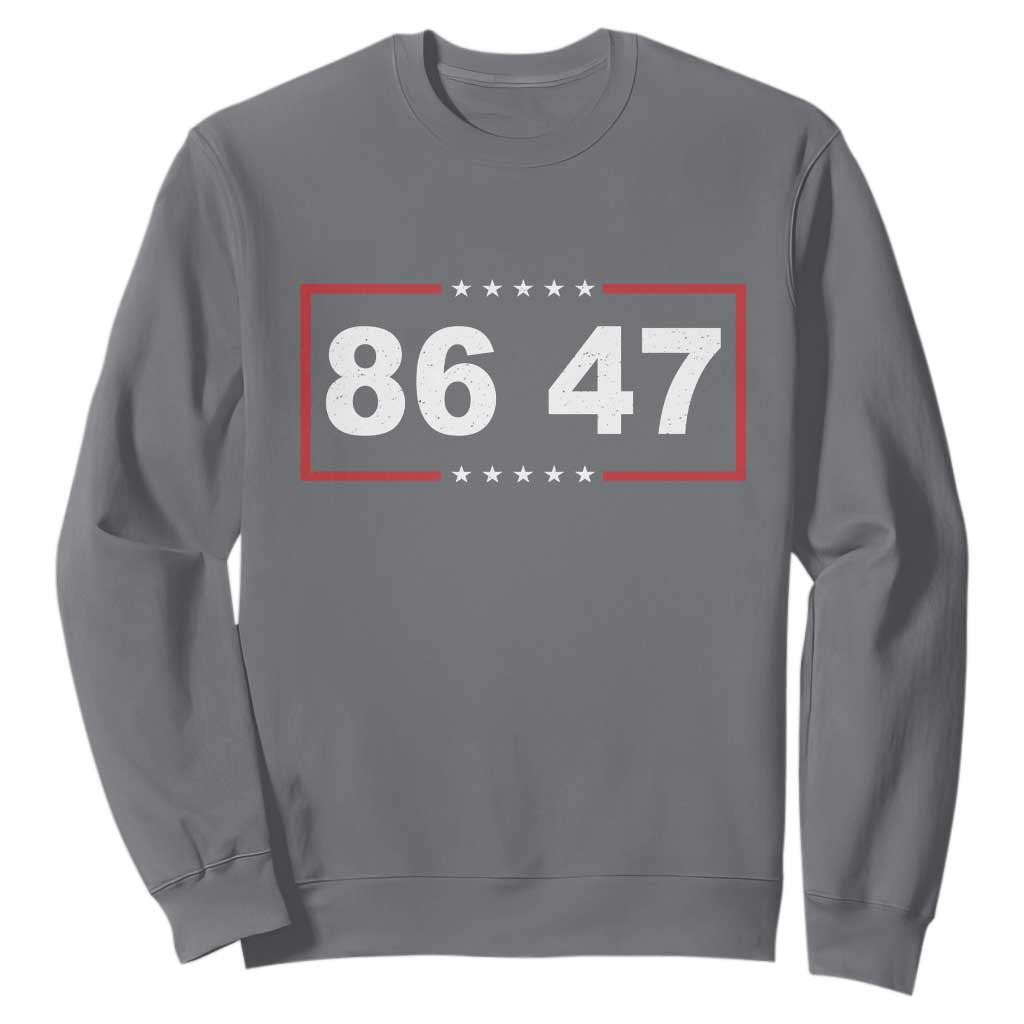 Vintage 8647 Sweatshirt US Political FDT Stars And Stripes TS11 Charcoal Print Your Wear