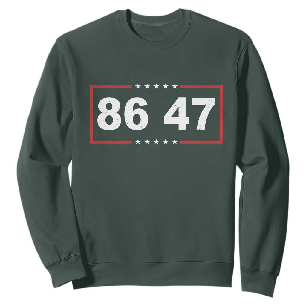 Vintage 8647 Sweatshirt US Political FDT Stars And Stripes TS11 Dark Forest Green Print Your Wear