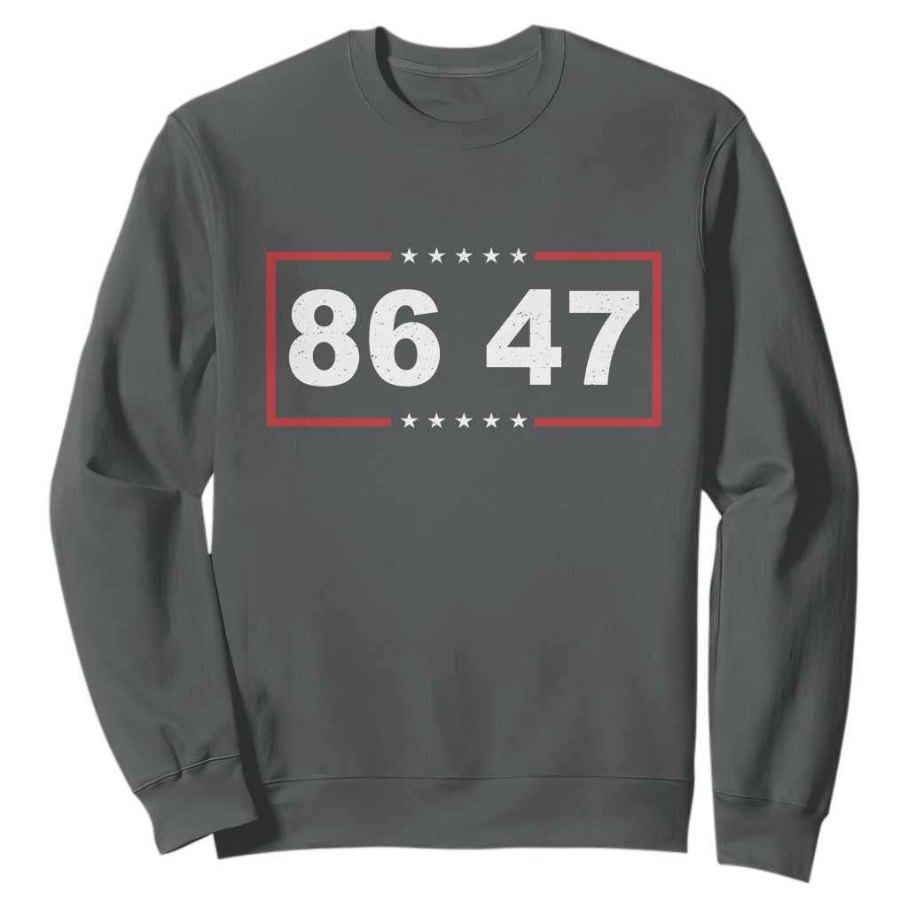 Vintage 8647 Sweatshirt US Political FDT Stars And Stripes TS11 Dark Heather Print Your Wear