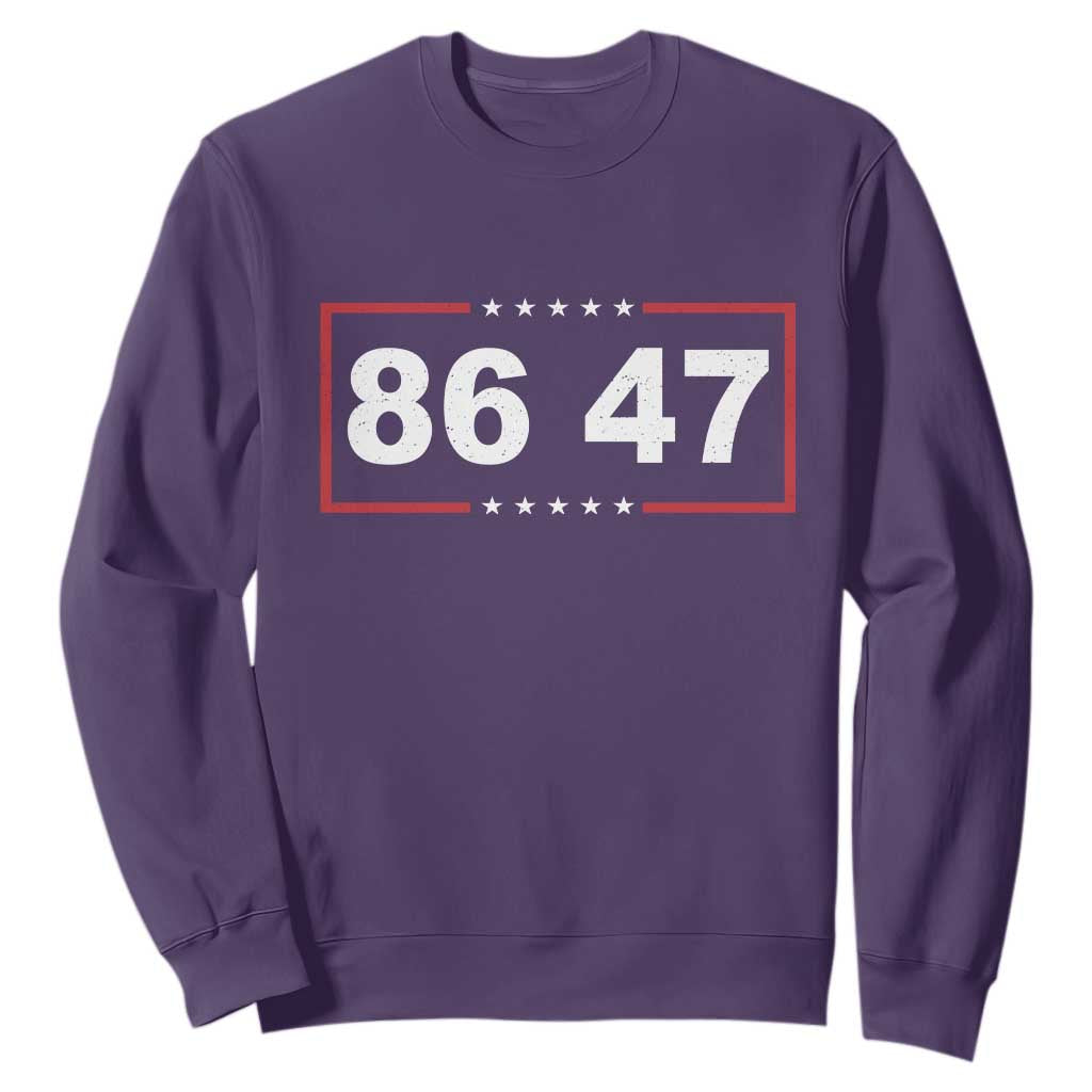 Vintage 8647 Sweatshirt US Political FDT Stars And Stripes TS11 Purple Print Your Wear