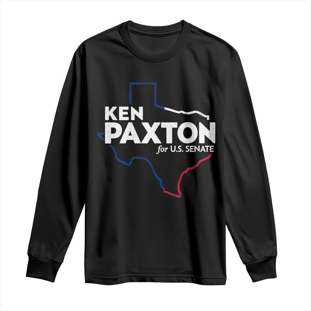 Ken Paxton for US Senate Long Sleeve Shirt Texas Senate Race 2026 TS11 Black Print Your Wear