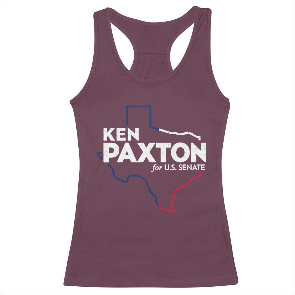 Ken Paxton for US Senate Racerback Tank Top Texas Senate Race 2026 TS11 Maroon Print Your Wear