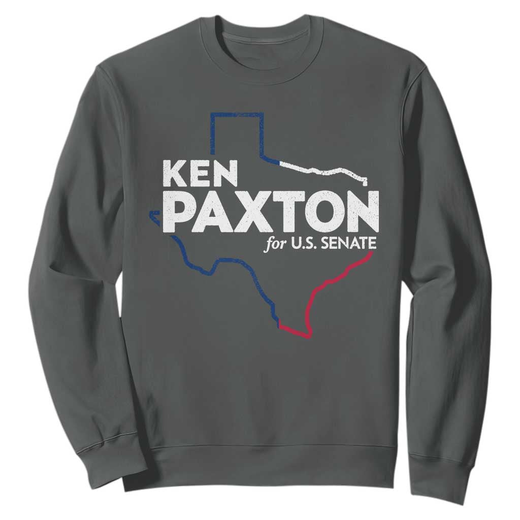 Ken Paxton for US Senate Sweatshirt Texas Senate Race 2026 TS11 Dark Heather Print Your Wear