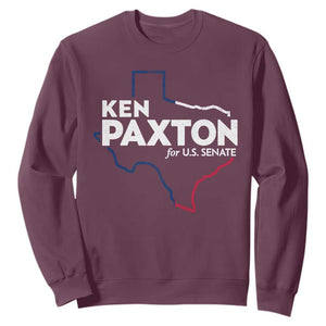 Ken Paxton for US Senate Sweatshirt Texas Senate Race 2026 TS11 Maroon Print Your Wear