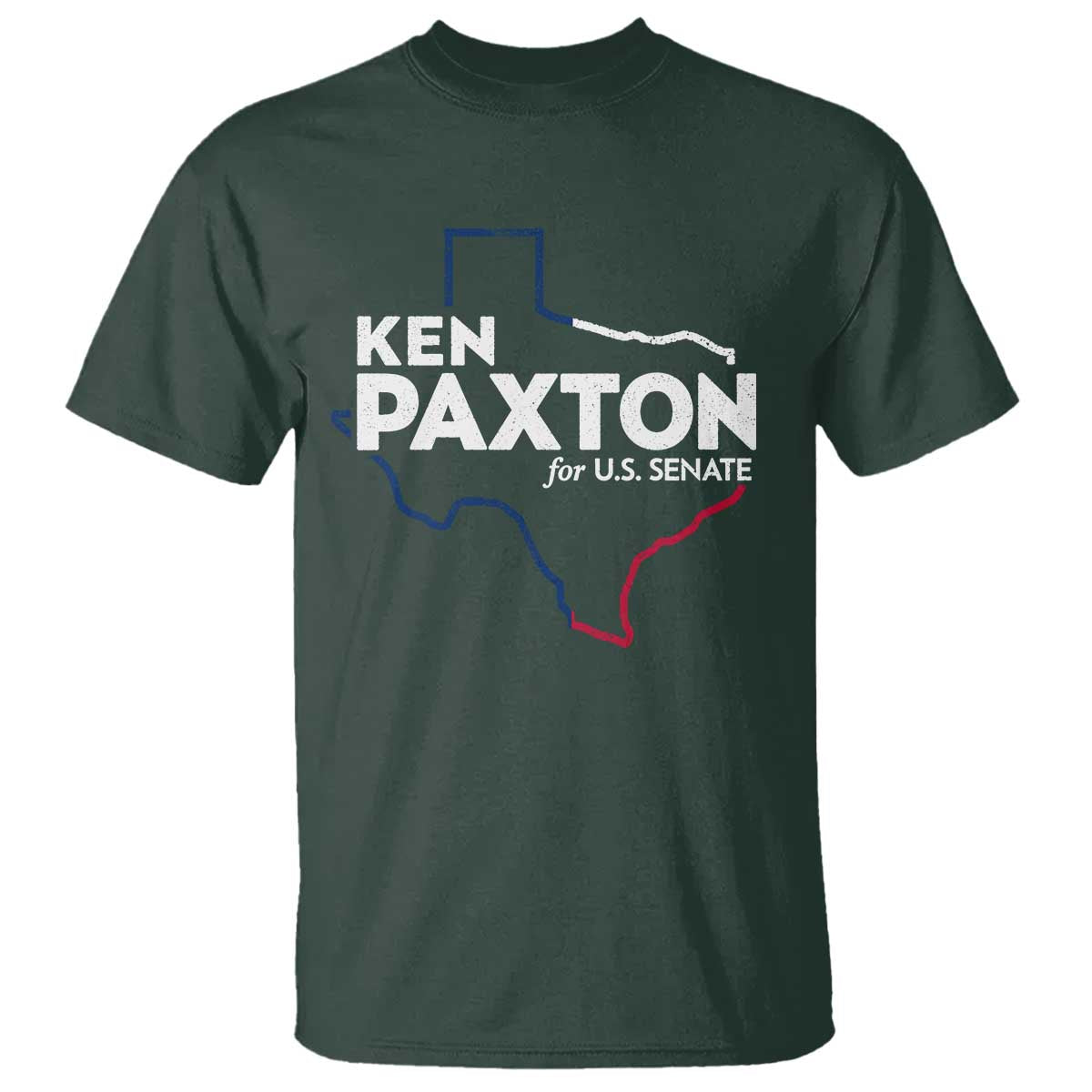 Ken Paxton for US Senate T Shirt Texas Senate Race 2026 TS11 Dark Forest Green Print Your Wear