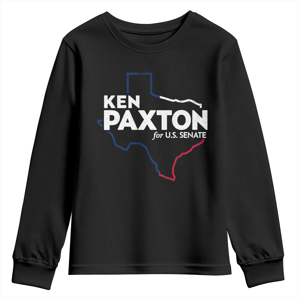 Ken Paxton for US Senate Youth Sweatshirt Texas Senate Race 2026 TS11 Black Print Your Wear