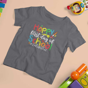 Happy First Day Of School T Shirt For Kid Artists Brushes Art Class TS11 Charcoal Print Your Wear