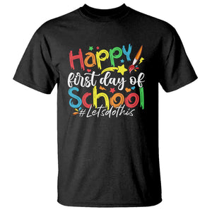 Happy First Day Of School T Shirt Artists Brushes Art Class TS11 Black Print Your Wear