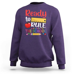 Ready To Rule The School Sweatshirt First Day Of School Ruler TS11 Purple Print Your Wear