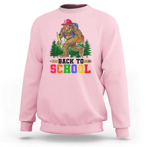 Funny Back To School Bigfoot Sweatshirt Backpack Pencil Basketball TS11 Light Pink Print Your Wear