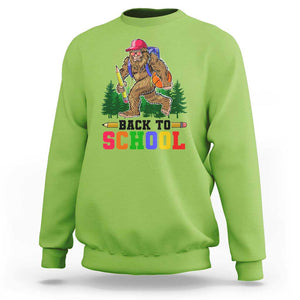 Funny Back To School Bigfoot Sweatshirt Backpack Pencil Basketball TS11 Lime Print Your Wear