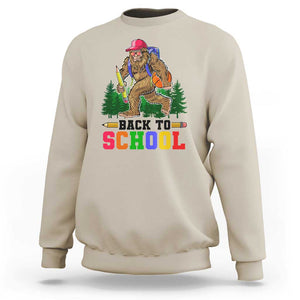 Funny Back To School Bigfoot Sweatshirt Backpack Pencil Basketball TS11 Sand Print Your Wear