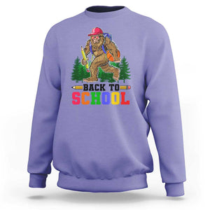 Funny Back To School Bigfoot Sweatshirt Backpack Pencil Basketball TS11 Violet Print Your Wear