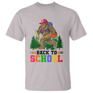 Funny Back To School Bigfoot T Shirt Backpack Pencil Basketball TS11 Ice Gray Print Your Wear