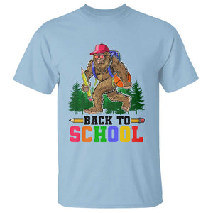 Funny Back To School Bigfoot T Shirt Backpack Pencil Basketball TS11 Light Blue Print Your Wear