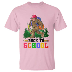 Funny Back To School Bigfoot T Shirt Backpack Pencil Basketball TS11 Light Pink Print Your Wear