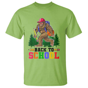 Funny Back To School Bigfoot T Shirt Backpack Pencil Basketball TS11 Lime Print Your Wear